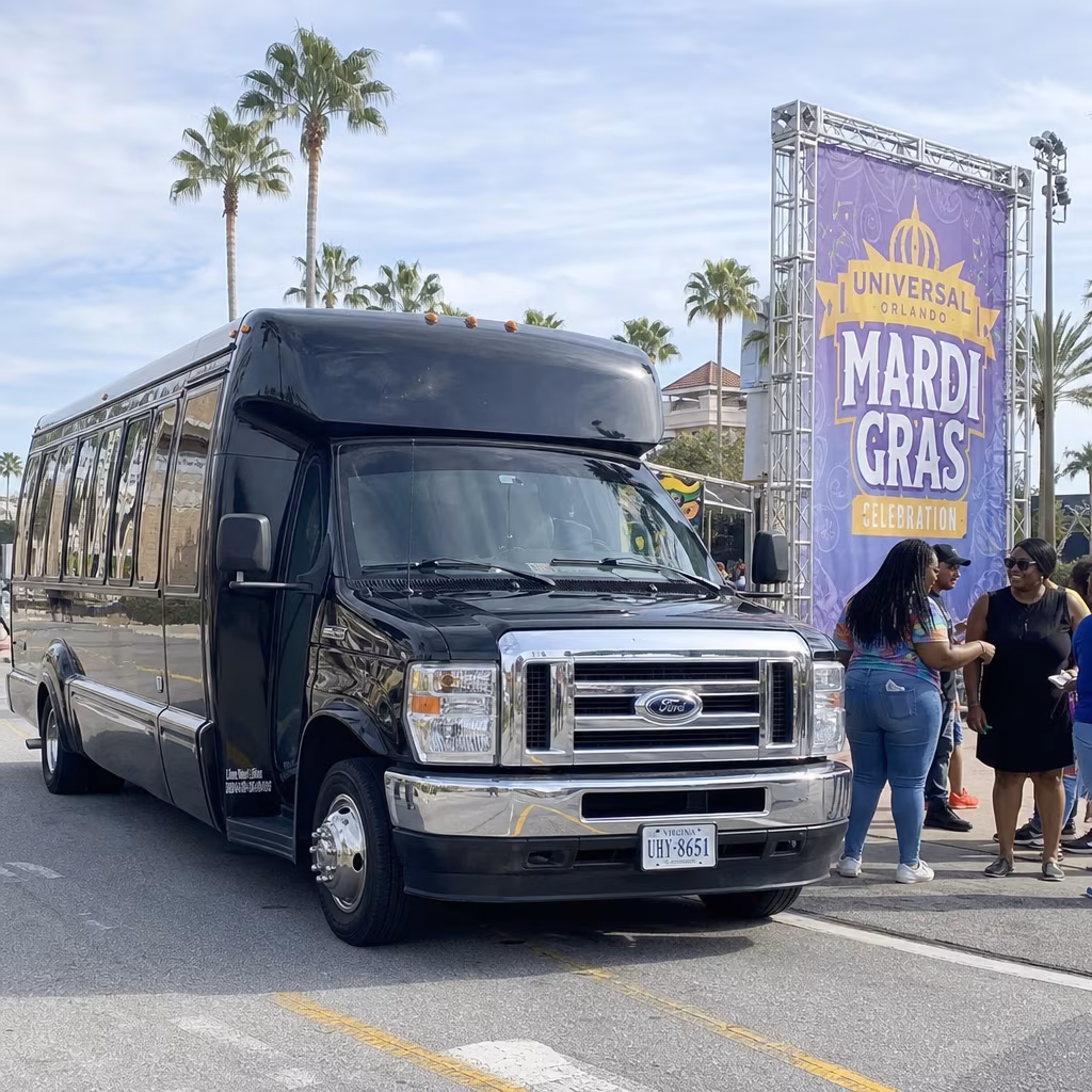 Rent a Bus to Universal Orlando Mardi Gras