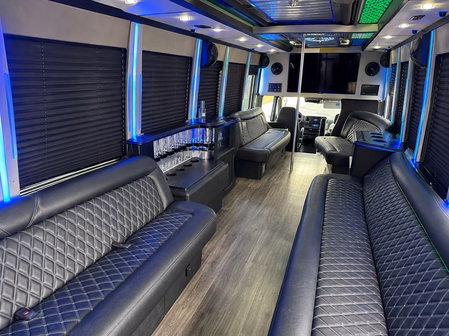 25 Passenger Party Bus Inside