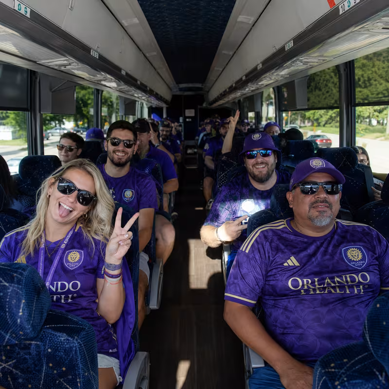 Black Mercedes Sprinter van staged for an Orlando Sporting Event Transportation group